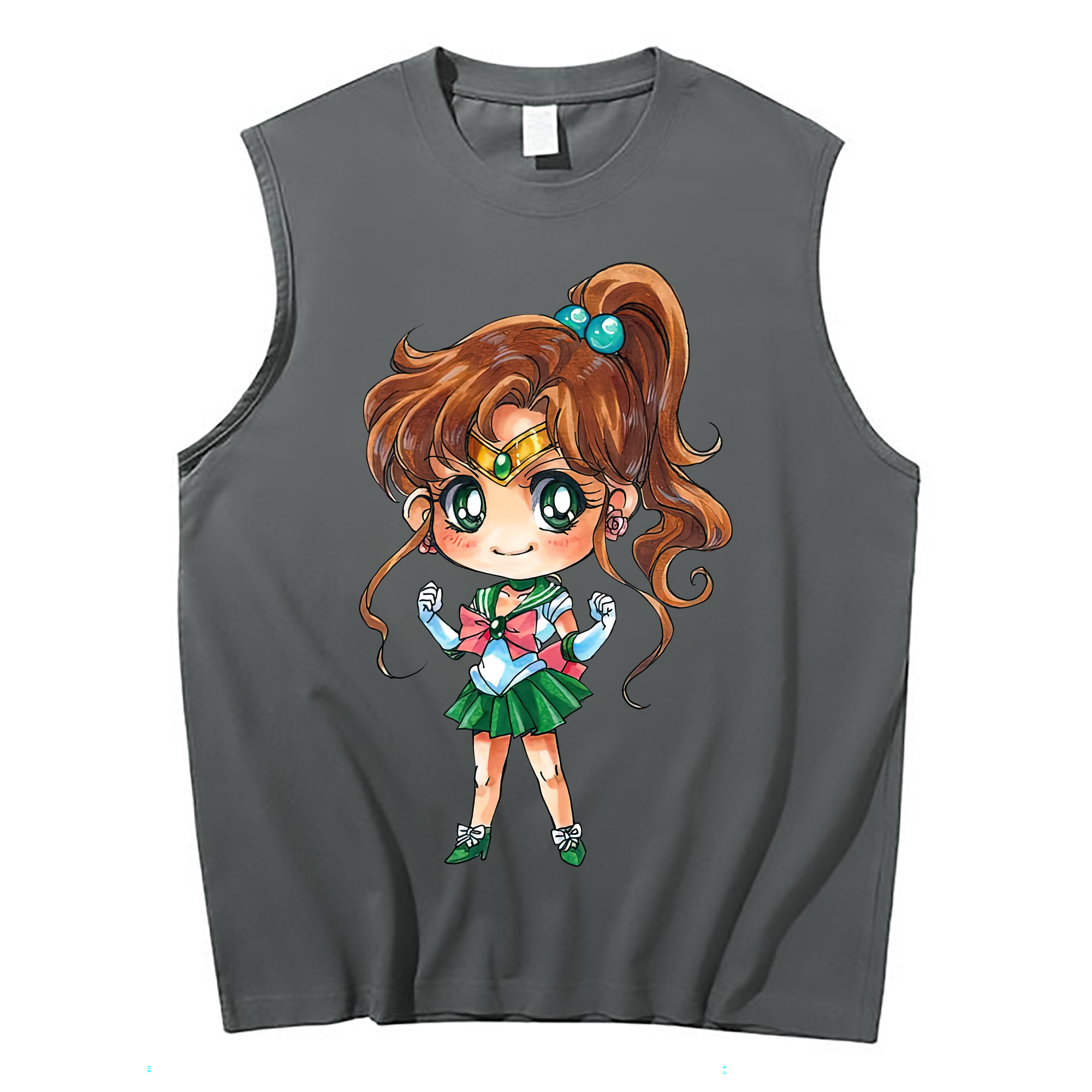 （画像用） 美少女戦士セーラームーン 木野 まこと きの まこと Sailor Moon Kino Makoto （セーラージュピター；Sailor Jupiter） コットン100％タンクトップ（フロントプリント）